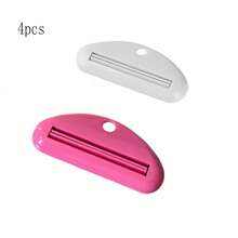 1/2/4 Stück einfacher manuell betriebener Handcreme-Spender, Gesichtsreiniger Roll-Press-Werkzeug, Zahnpasta-Quetschvorrichtung, kreative Badezimmer-Zahnpasta-Clip-Halterung, Make-up, günstig, Raumdekoration, Waschtisch, Reise, Schlafzimmer, Make-up-Accessoires