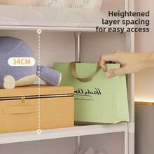 Black & White 2 Colors Available, Multi-Size Portable Covered Wardrobe Storage Organizer Rack, Dustproof Clothes Organizer, Multi-Tier Storage Rack For Bedroom - Covered Design, Suitable For Home And Rental Spaces, Bedroom Storage & Organization | Modern Wardrobe | Sturdy And Durable Structure, Wardrobe Storage And Organization - Multicolor - View 7