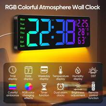Large Digital Wall Clock - Multicolor - View 5
