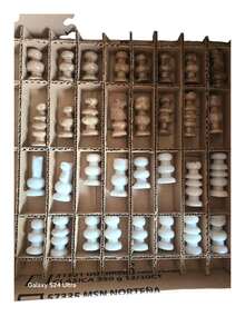 Ajedres De Marmol Artesanal 30Cm - Caqui - Ver 2