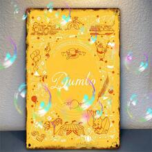 1pc Vintage Circus-Themed Metal Tin Poster - Retro Carnival Decor With Hot Air Balloons, Vintage Cars - Bold Yellow & Black Wall Art For Home, Bar, Cafe, Party - Dumbo Decoration - Ideal Christmas Gift For Movie Lovers, Cafe Artwork, Whimsical Design, Handcrafted Look, Decorative Sign, Bar Owners, 2D Perfect For Room Decor 55QQ - 20,32*30,48 cm - Xem 3