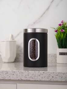 NYKAINMAN 3pcs Tea Jar, Black Coffee Storage Jar, Candy Jar, Mask Jar, Set Of 3 Pieces With Sealing Ring, Moisture-Proof Sealing Jar, Milk Powder Jar, Coffee Jar - Multicolor - View 11