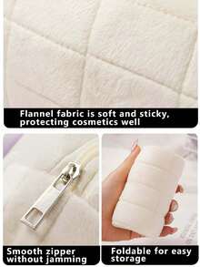 1 szt. Aksamitna kosmetyczka z zamkiem błyskawicznym, damska prosta torba podróżna z zamkiem błyskawicznym, torba plażowa, organizer, uchwyt na szminkę, przenośna kosmetyczka podróżna, duża kosmetyczka podróżna z zamkiem błyskawicznym, wielofunkcyjna torba do przechowywania, niezbędne rzeczy w podróży, niezbędne na rejs, niezbędne rzeczy w akademiku, akcesoria podróżne, akcesoria do domu, odpowiednia do organizacji domu i podróży na świeżym powietrzu, podróże służbowe, wakacje na plaży