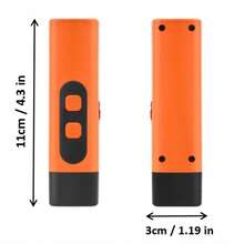 جهاز منع النباح بالموجات فوق الصوتية للكلاب، قطعة واحدة | جهاز طرد الكلاب بالموجات فوق الصوتية | أداة تدريب الكلاب المحمولة والقابلة لإعادة الشحن بتردد 25 كيلوهرتز | مدى طويل 26 قدم، استخدام داخلي/خارجي بإضاءة LED، مكافحة النباح الإنسانية، لاستخدام يومي