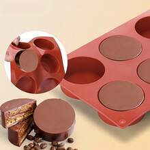 6/8/12 件套连续圆形巧克力蛋糕硅胶模具,不粘耐热可重复使用硅胶模具,适用于制作夹心饼干、煎饼、纸杯蛋糕、巧克力、布朗尼、布丁、果冻和其他圆柱形糖果巧克力涂层饼干,专业家用厨房烘焙模具,多功能烘焙配件,情人节巧克力蛋糕和甜点模具 - 彩色 - 查看 13