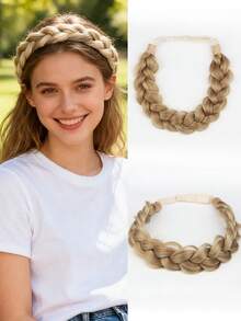 Handmade Braided Hair Band Made Of Artificial Hair Strands. Versatile And Elegant Accessory For Daily Use. Suitable For Women. Perfect For Halloween Celebrations. - Multicolor - View 7