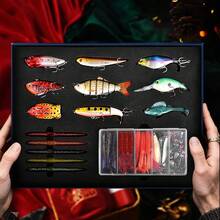 OPQ OPQ Fishing Gift Box Lure Set, Halloween, Christmas, Birthday Gift For Father, Husband, Boyfriend, Suitable For Saltwater And Freshwater Fishing