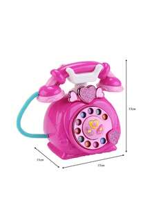 1pc New Kids Princess Telephone Retro Landline Toy Multi-Functional Early Education Enlightening Baby Infant Toy, Learning Chinese Stories Girls Toy