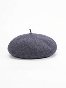 1pc Solid Color Beret Hat, Unisex Autumn/Winter Outdoor Cold-Proof Cap, Personalized Stylish Beanie For Men, Y2K Style