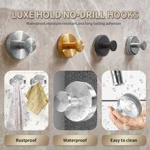 Crochet en acier inoxydable 304 avec ventouse puissante, convenant pour les salles de bain et les cuisines, utilisant la technologie du vide pour les crochets muraux, avec une capacité de charge de 6,8 kilogrammes, convenant aux surfaces lisses comme le verre, les miroirs et les carreaux, étanche et anti-rouille.