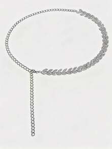 Rhinestone Leaf Shaped Waist Chain, Luxury Bling Bling Rhinestone Decorated Waist Chain, Elegant & Sexy Style, Suitable For Dresses, Skirts, Jeans, Casual Wear, Parties, Weddings, Festivals, A Versatile Accessory Gift For Friends, Family, Girlfriend, Mother, Birthday, Valentine's Day