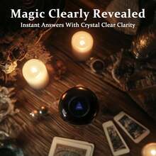 时尚圣诞礼物，复古八号球占卜球，答案随风飘动，新奇玩具，趣味礼物，神秘黑球，提问翻转即可获得答案 - 彩色 - 查看 6