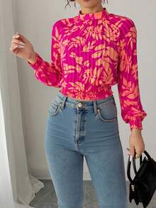 blusa floreada - Rosa Fucsia - Ver 3