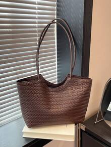 2025 New Large Capacity Simple Shoulder Handbag For Women - Coffee - View 8
