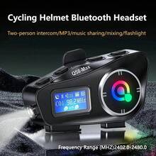 1/2pcs Q58 Max Motorcycle Helmet Bluetooth Intercom, IP65 Waterproof, 500m Intercom Range, Multi-Scene Mixing, Music Sharing, With LCD Screen And LED Flashlight, Support Mixing, Music Sharing, EQ Sound Effects, MP3 Format, Max 32GB Storage Card, Suitable For Full-Face And Half-Face Helmets, Christmas/New Year/Holiday/Christmas Edition Gift