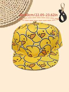 1 Stück Baseballkappe mit flachem Schirm, personalisierter Europäischer & Amerikanischer Hip Hop Hut, Sommerhut mit Schädel, Geist, Kürbis Design, geeignet für Halloween