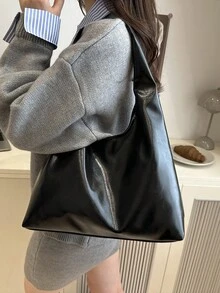 女士单肩包 - 黑色 - 查看 9