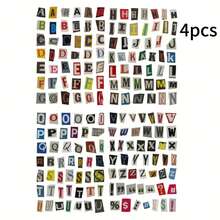 181pcs/4 Sheets English Alphabet & Number Symbol Sticker Pack, Vintage Scrapbooking Aesthetic Stickers, Planner Stickers, Scrapbook Materials, Letter Stickers, Scrapbooking Supplies, Durable Assorted Styles, Suitable For DIY Stickers, DIY Crafts, Scrapbooking, Fridge Decor, Room Decor, Bag Decor, DIY Phone Case, Bedroom Decor, Office Supplies, School Supplies, Party Gifts, Valentine's Day Gifts, Christmas Gifts, New Year Gifts