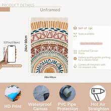 3 件可选框架帆布海报，现代艺术，抽象太阳几何图案，卧室客厅走廊的理想礼物，墙壁艺术，墙壁装饰，夏季装饰，房间装饰，带框架的墙壁艺术