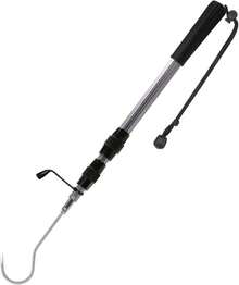Barra telescópica para pesca gancho acero inoxidable mango aluminio mar - Longitud de expansión gris: 55 pulgadas - Ver 4