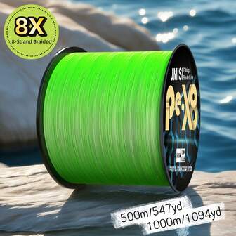 300/500/1000m 8-Strand Braided Fishing Line, Abrasion Resistant PE Braided Line, 20 30 40 80 100LB For Smooth Long Casting, Improved Knot Strength Ultra-Thin Diameter Superline Zero Stretch