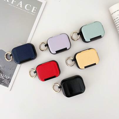 Foldable Stand Holder & Protective Case For AirPods Pro 3, Wave Pattern With Mirror