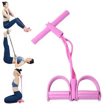 Fitness Sit-Up Brett für Zuhause mit Widerstandsbändern, Taillenschlankende Zugseile, Schaumstoff Fitness Ausrüstung, Outdoor Sport Fitness Ausrüstung, Batteriefrei