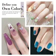 LIMEGIRL 38pcs Gel Nail Polish Set With UV Lamp, 15 Shades Of Nude Gel Nail Polish Set Including Base Coat And Matte/Glossy Top Coat, DIY Manicure Decorative Tools, Gift For Women