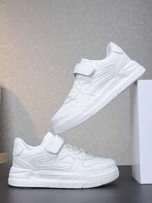 1 paire de chaussures de skate basses ajustables pour enfants, couleur classique, convient pour l'école, le campus, l'automne/l'hiver