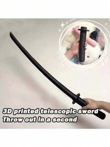 1pc 2024 New Samurai Sword, Telescopic Sword, Martial Arts Toy Sword, Extendable Length, Convenient Carry - Multicolor - View 4
