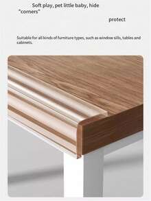 Transparent Edging Protective Anti-Collision Strips, Thickened & Widened, Glue-Free Home Use Table Corner Protection Cover, Wall Corner Soft Pad - Clear - View 6