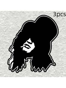 Slash Vinyl Sticker Decal - Vintage Rock Band Design, Black & White, Perfect For Car Bumpers, Phone Cases, Notebooks, Toolboxes, Trucks, Refrigerators, Water Bottles, Helmets Ideal For Rock Music Fan - Multicolor - View 10