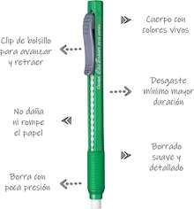 Pentel ZE21BPZ-4 Clic Erasers, Paquete de 4 - Blanco - Ver 5