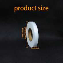 1 Rollo de cinta invisible sin coser | Adhesivo termofusible para vaqueros, pantalones, vestidos y cortinas | Cinta de tela lavable para reparación y dobladillo instantáneo de ropa | Opciones de 3 tamaños (1/2/3 cm x 64 m) | Esencial para alteraciones de moda y ropa DIY - Blanco - Ver 9