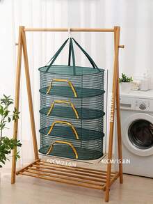 1件折叠晾衣网晾衣袋平板晾晒网羊绒衫内衣毛衣袜子防蚊虫专用晾衣 - 彩色 - 查看 8