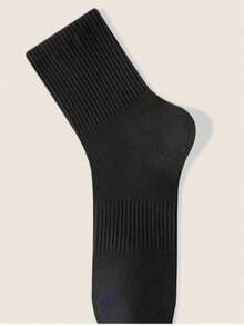 1 Pair Warm Socks, Premium Merino Wool Socks, Winter Warm Socks, Men & Women Outdoor Walking Socks, Thick Warm Crew Socks For Work, Walking, Hiking, Running, Skiing And Outdoor Activities - Black - View 2