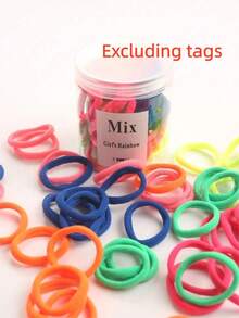 50pcs Canned Hair Accessories 4cm/1.57in Basic Multi-Color High Elasticity Hair Free Random Mixed Color Rubber Band Hair Accessories For Women, Fashionable And Versatile, High-End And Elegant Temperament, Simple And Minimalist Wind Hair Rope Bathroom Hair Accessories Suitable For Daily Outings, Leisure Parties, Commuting, Beach Vacations, Washing, Makeup, Tying Hair, Makeup, Matching Clothes, Headwear Accessories ,Ponytail Holders ,Hair Elastics ,Hair Rubber Bands ,Scrunchies