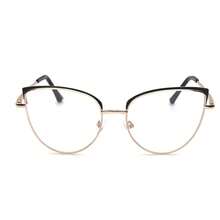 1 件女士不锈钢猫眼弹簧铰链时尚轻便眼镜 - 金粉/變色片 - 查看 4
