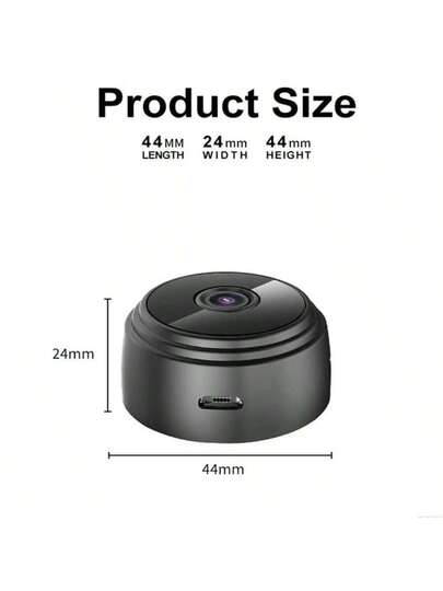 1pc/ Mini Wireless WiFi Security Camera, 2.4GHz, USB/Battery Powered, Portable Indoor/Outdoor Monitoring Home, Office, Car, Pets, Motion Detection, Night Vision, view 10