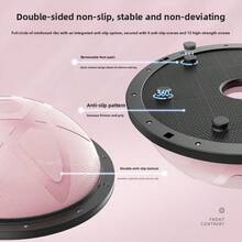 Thickened Half-Round Balance Ball, Matte Finish, Yoga & Pilates Studio Equipment - Flat Gray 46cm - View 3