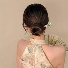 1pc Elegant Lily Flower Hair Clip, Vintage Style Hair Accessory For Women, Bun Extension, Pins For Hair