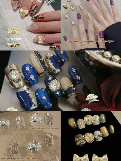 KIRAME KIRAME 3pcs Spinning And Sparking Nail Art Rhinestone Kit,DIY Nail Art At Home,Nails Salon ,Nail Suppliers, Halloween,Christmas, New Year,Festival Gifts