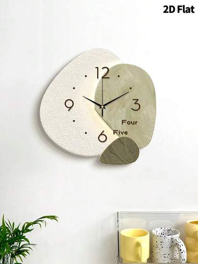 1pc 12inch/16inch Moderne Minimalist Creative Planet Art ation Wand Clock, Super Quiet Quartz Movement, No Ticking Sound, Room ation, Home Living Bedroom Classroom Kitchen Office Cafe Restaurant Ho Dormitory Hotel Apartment Klok Painting view 10