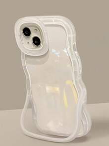 Capa de telefone de silicone sólido de cor única anti-queda, compatível com iPhone 17pro/17Air /17/17promax16/11/16pro/16plus/16promax/16e/15Promax/13/14/12/XS/XR/7G/8P, Nova 16 cor sólida minimalista 15plus transparente 14/13 suporte duplo invisível de uma peça de silicone macio 12 criativo 11 caso protetor de cobertura total XS - Transparente - Visão 4