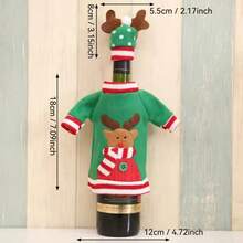 Chapéus de Natal com desenhos animados, moletons, capa para garrafa de vinho, Papai Noel, boneco de neve, alce, Natal, feliz Natal, jantar, decoração para festa