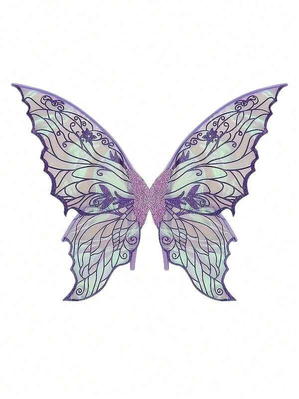 1 Piece Of Colorful Angel Butterfly Wings, Fairy Wings, Halloween Adult Folding Wings.