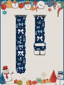 1pc Gingerbread Man Soft Elastic Breathable Comfortable Replacement Watch Band, Compatible With Samsung, Garmin, Honor Smartwatches, 38mm 40mm 41mm 45mm 44mm 42mm 46mm 49mm, Fashionable Casual Multi-Color Silicone Watch Strap Compatible With Apple Watch Ultra Series SE/11/10/9/8/7/6/5/4/3/2/1