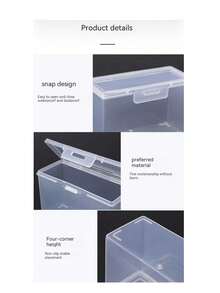 1 Pack Of 8 Small Item Storage Boxes, Transparent Flip-Top Card Plastic Boxes, Cosmetic Sticks, Dental Floss, Toothpicks, Card Holder Film Storage Boxes. It's A Great Small Storage Box, Light And Compact