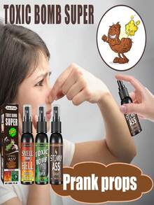 Bình xịt đánh rắm, Đồ chơi khăm ngày lễ, Trò đùa thú vị, Bình xịt thơm mùi phân cầm tay - Nhiều màu - Xem 1