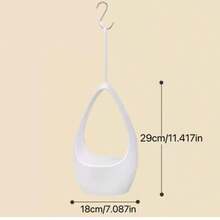 1pc Round Thick Hanging Planter Pot, Creative Rattan Woven Plastic Self-Watering Hanging Basket For Trailing Plants